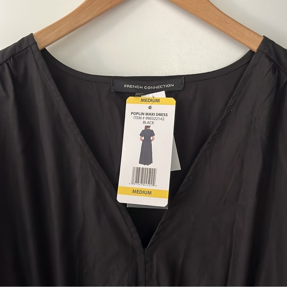 French Connection Black Maxi Dress version of Anthro Somerset style - Picture 4 of 10